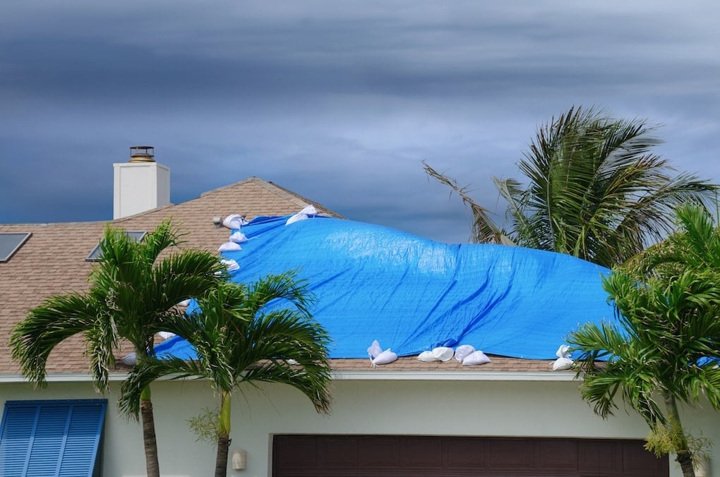 how to tarp a roof