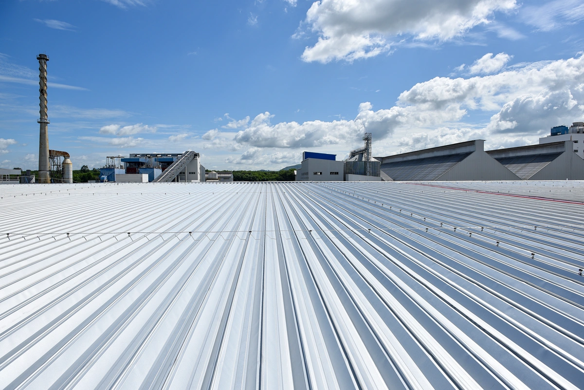 silver metal roof