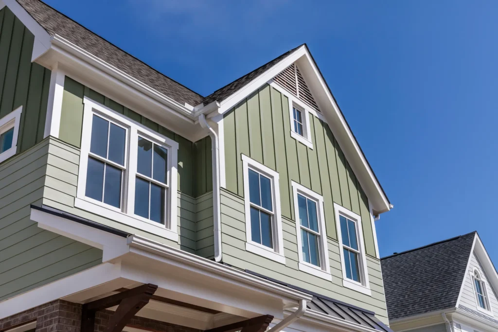 Light green siding on a house in Forest Lake