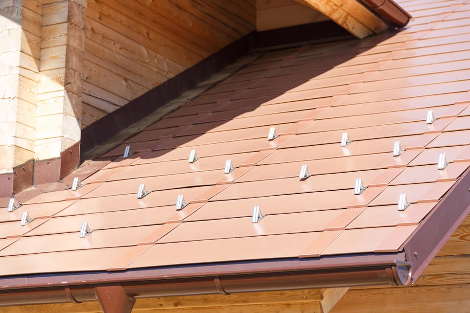 how to install snow guards on metal roof-copper colored metal roof with snow guards