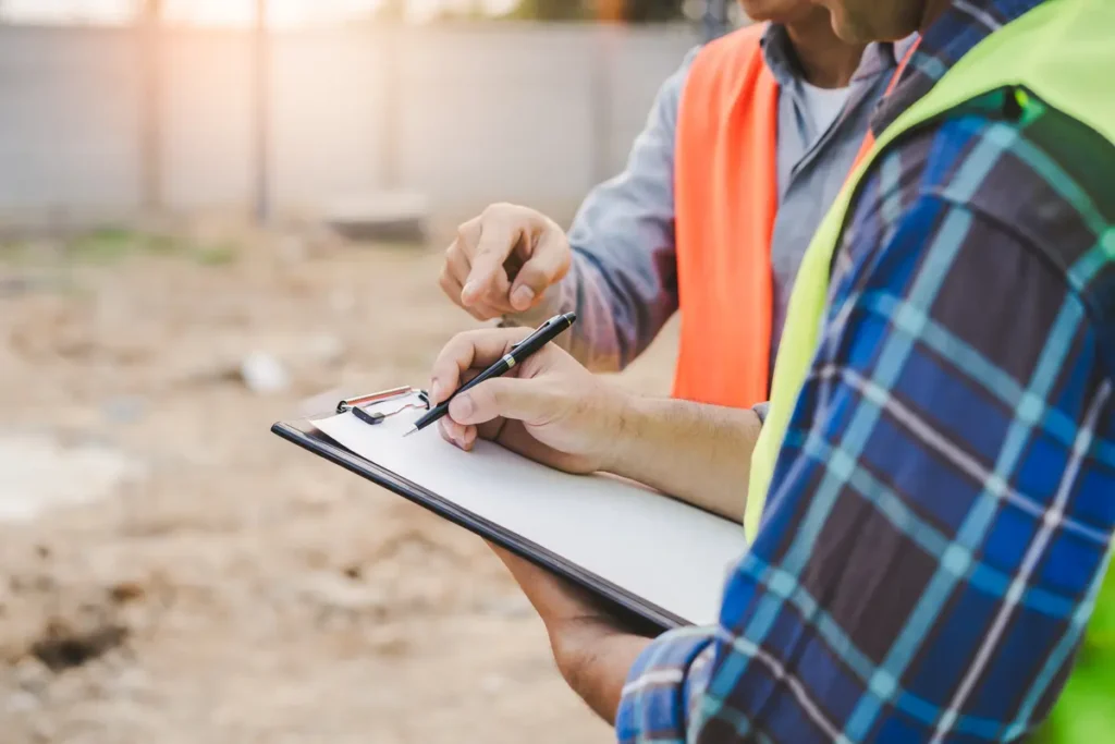 contractor with clipboard