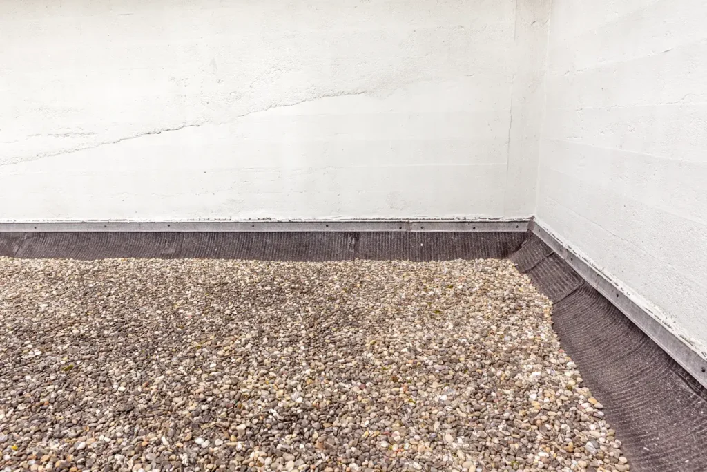 corner of a BUR roof