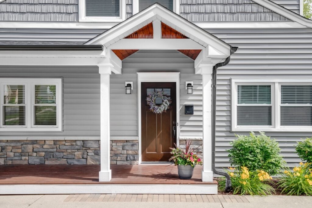 front stoop gray siding sartell mn