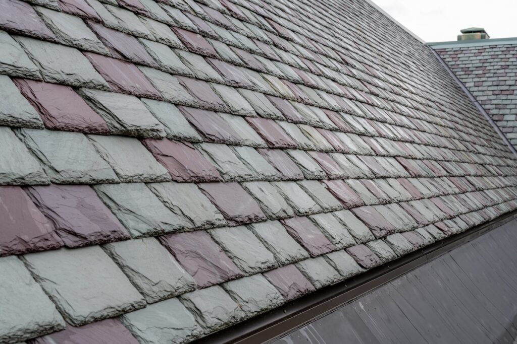 Slate roofing tiles